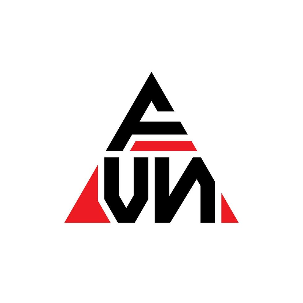 diseño de logotipo de letra de triángulo fvn con forma de triángulo. monograma de diseño del logotipo del triángulo fvn. plantilla de logotipo de vector de triángulo fvn con color rojo. logotipo triangular fvn logotipo simple, elegante y lujoso.