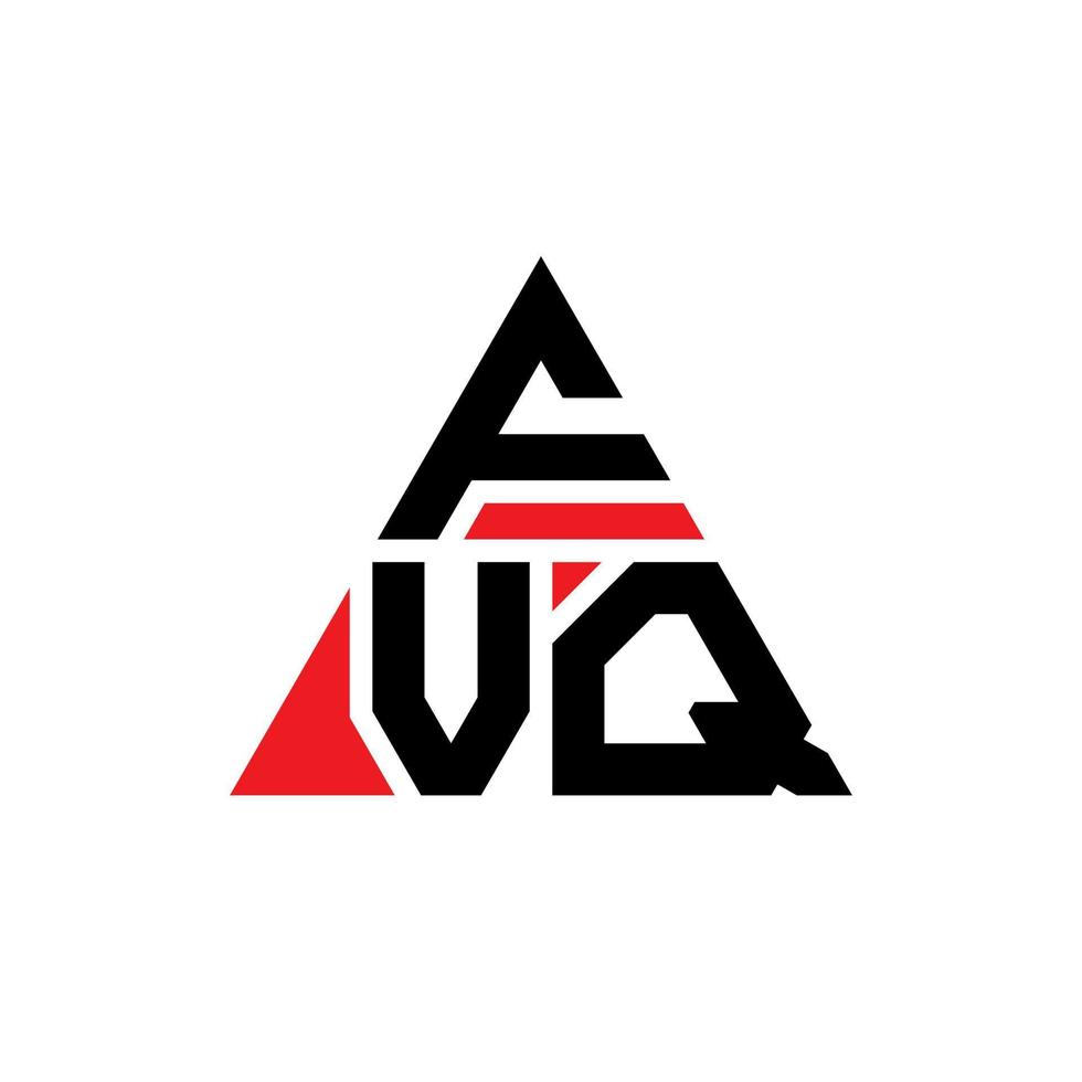 Diseño de logotipo de letra triangular fvq con forma de triángulo. monograma de diseño de logotipo de triángulo fvq. plantilla de logotipo de vector de triángulo fvq con color rojo. logotipo triangular fvq logotipo simple, elegante y lujoso.