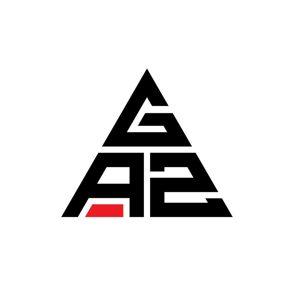 diseño de logotipo de letra de triángulo gaz con forma de triángulo. monograma de diseño del logotipo del triángulo gaz. plantilla de logotipo de vector de triángulo de gaz con color rojo. logotipo triangular de gaz logotipo simple, elegante y lujoso.