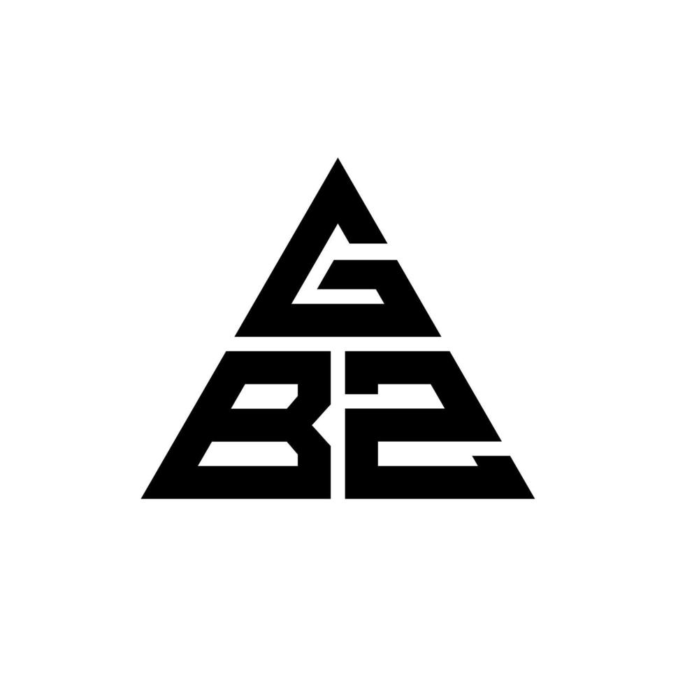 GBZ triangle letter logo design with triangle shape. GBZ triangle logo design monogram. GBZ triangle vector logo template with red color. GBZ triangular logo Simple, Elegant, and Luxurious Logo.