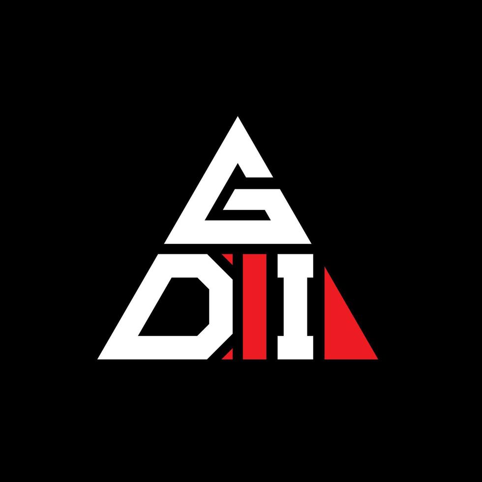 GDI triangle letter logo design with triangle shape. GDI triangle logo ...