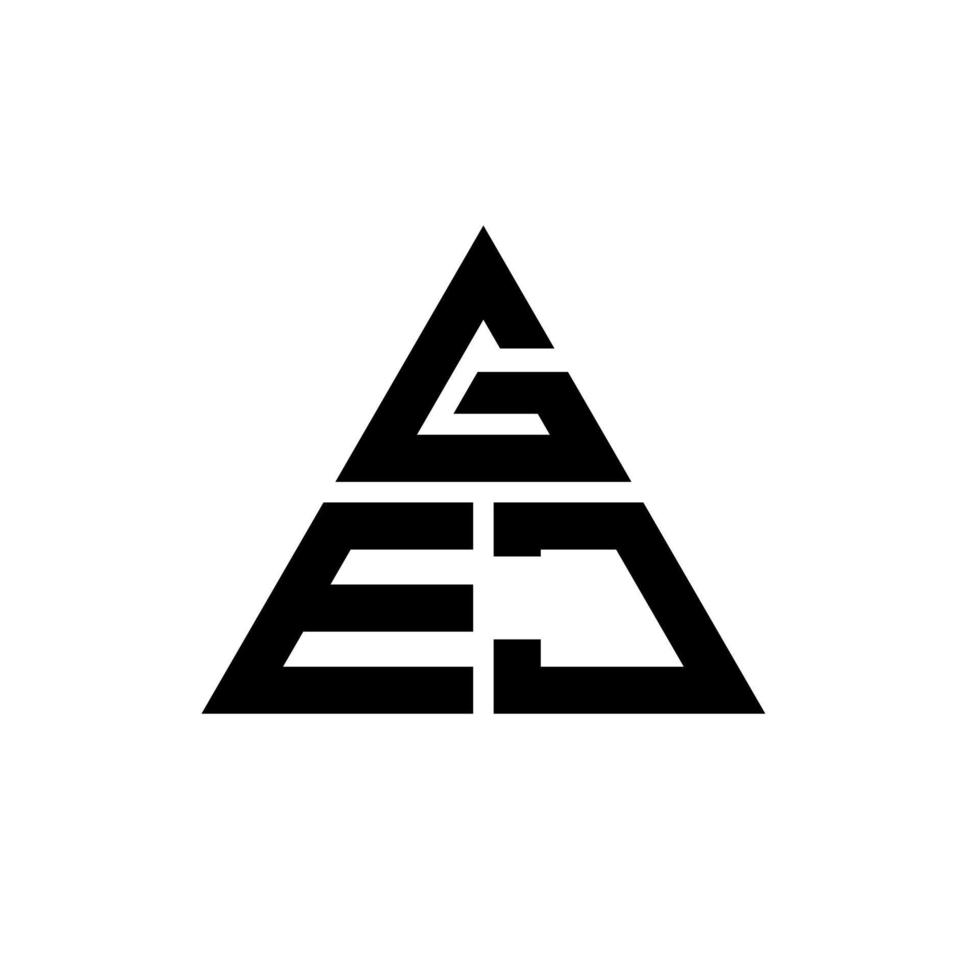 diseño de logotipo de letra de triángulo gej con forma de triángulo. monograma de diseño del logotipo del triángulo gej. plantilla de logotipo de vector de triángulo gej con color rojo. logo triangular gej logo simple, elegante y lujoso.