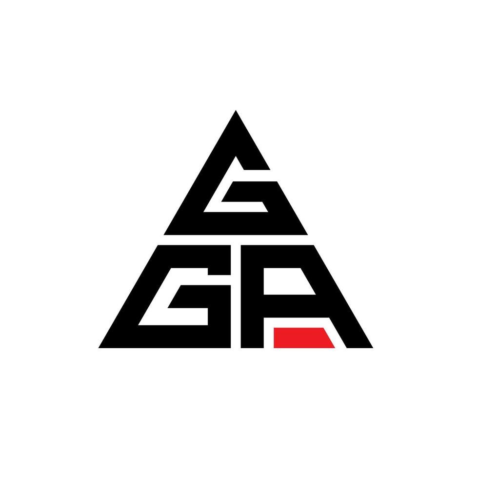 Diseño de logotipo de letra triangular gga con forma de triángulo. monograma de diseño del logotipo del triángulo gga. plantilla de logotipo de vector de triángulo gga con color rojo. logotipo triangular gga logotipo simple, elegante y lujoso.