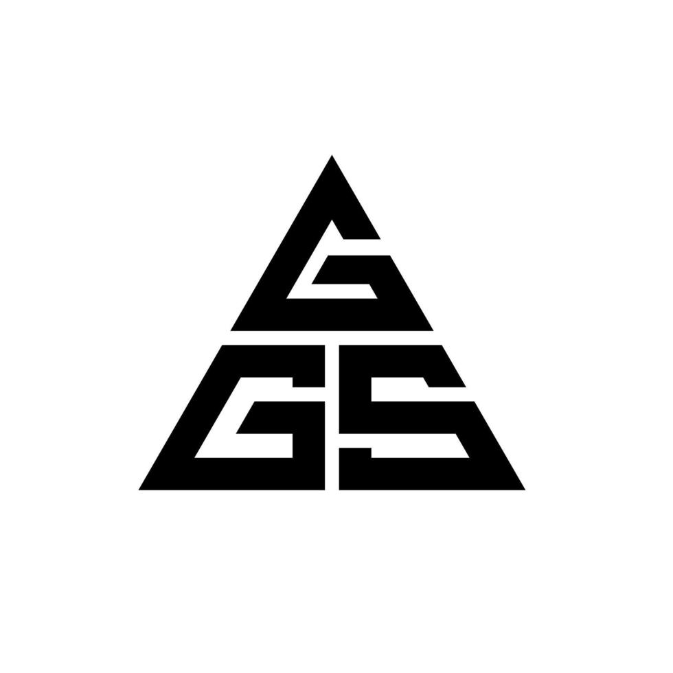 diseño de logotipo de letra triangular ggs con forma de triángulo. monograma de diseño de logotipo de triángulo ggs. plantilla de logotipo de vector de triángulo ggs con color rojo. logo triangular ggs logo simple, elegante y lujoso.