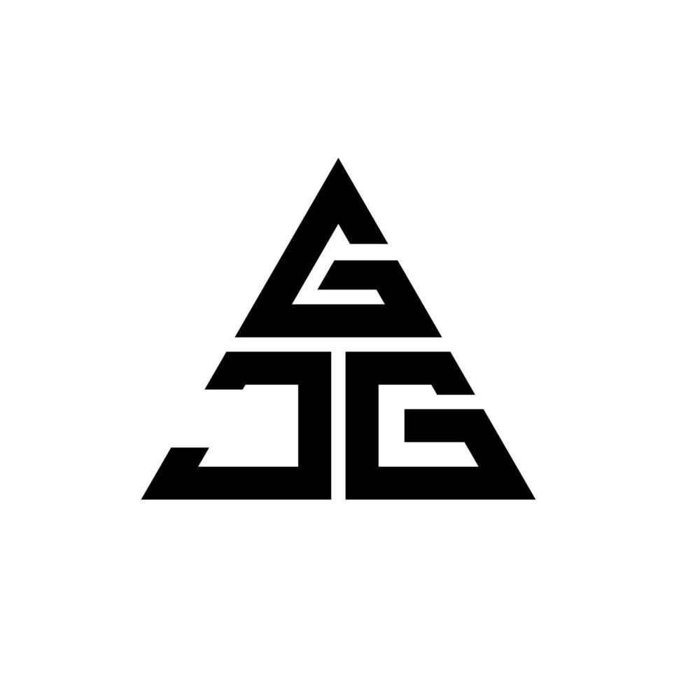 Diseño de logotipo de letra triangular gjg con forma de triángulo. monograma de diseño del logotipo del triángulo gjg. plantilla de logotipo de vector de triángulo gjg con color rojo. logotipo triangular gjg logotipo simple, elegante y lujoso.