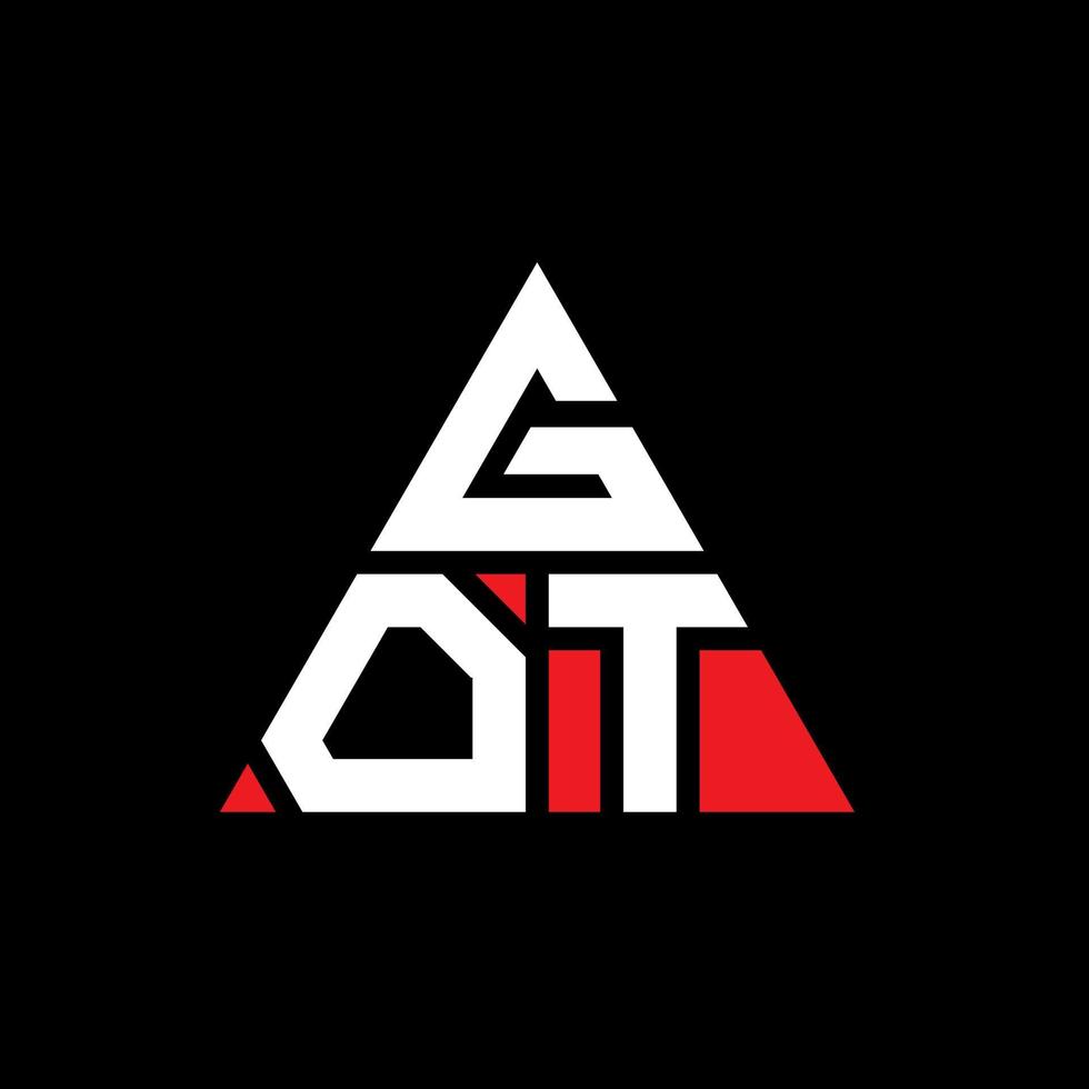 tiene un diseño de logotipo de letra triangular con forma de triángulo. tiene monograma de diseño de logotipo de triángulo. tiene plantilla de logotipo de vector de triángulo con color rojo. tiene logo triangular logo simple, elegante y lujoso.