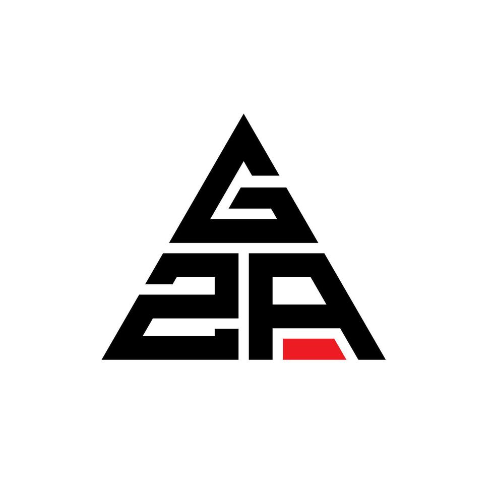 diseño de logotipo de letra triangular gza con forma de triángulo. monograma de diseño del logotipo del triángulo gza. plantilla de logotipo de vector de triángulo gza con color rojo. logotipo triangular gza logotipo simple, elegante y lujoso.
