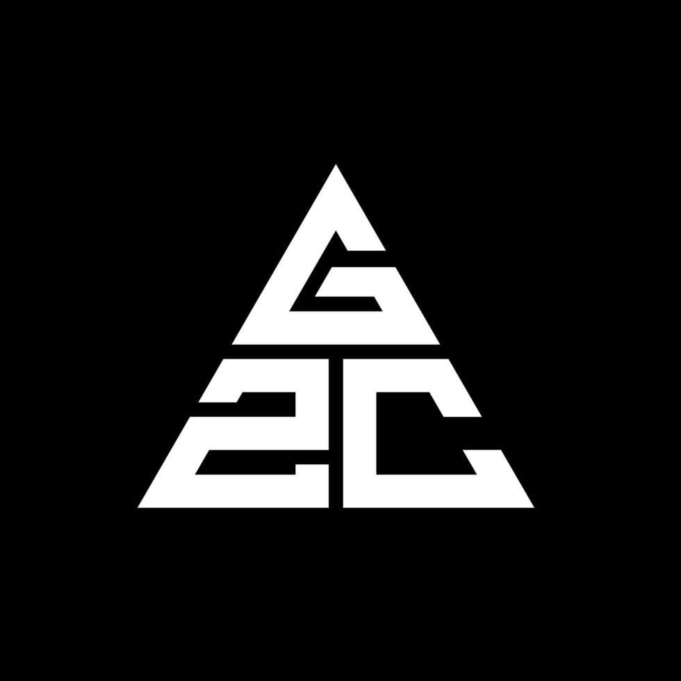 diseño de logotipo de letra triangular gzc con forma de triángulo. monograma de diseño del logotipo del triángulo gzc. plantilla de logotipo de vector de triángulo gzc con color rojo. logotipo triangular gzc logotipo simple, elegante y lujoso.