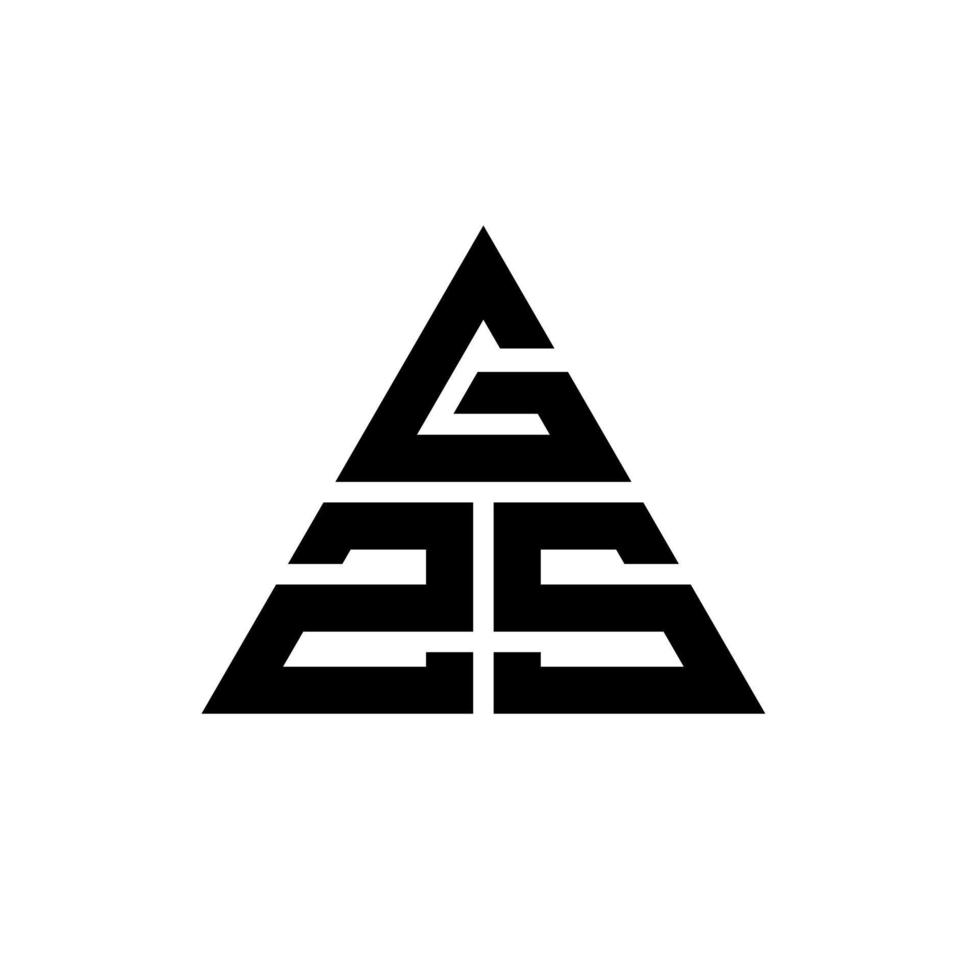 diseño de logotipo de letra triangular gzs con forma de triángulo. monograma de diseño de logotipo de triángulo gzs. plantilla de logotipo de vector de triángulo gzs con color rojo. logotipo triangular gzs logotipo simple, elegante y lujoso.