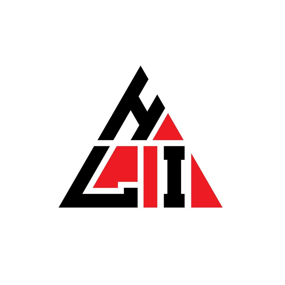 diseño de logotipo de letra de triángulo hli con forma de triángulo. monograma de diseño de logotipo de triángulo hli. plantilla de logotipo de vector de triángulo hli con color rojo. logotipo triangular hli logotipo simple, elegante y lujoso.