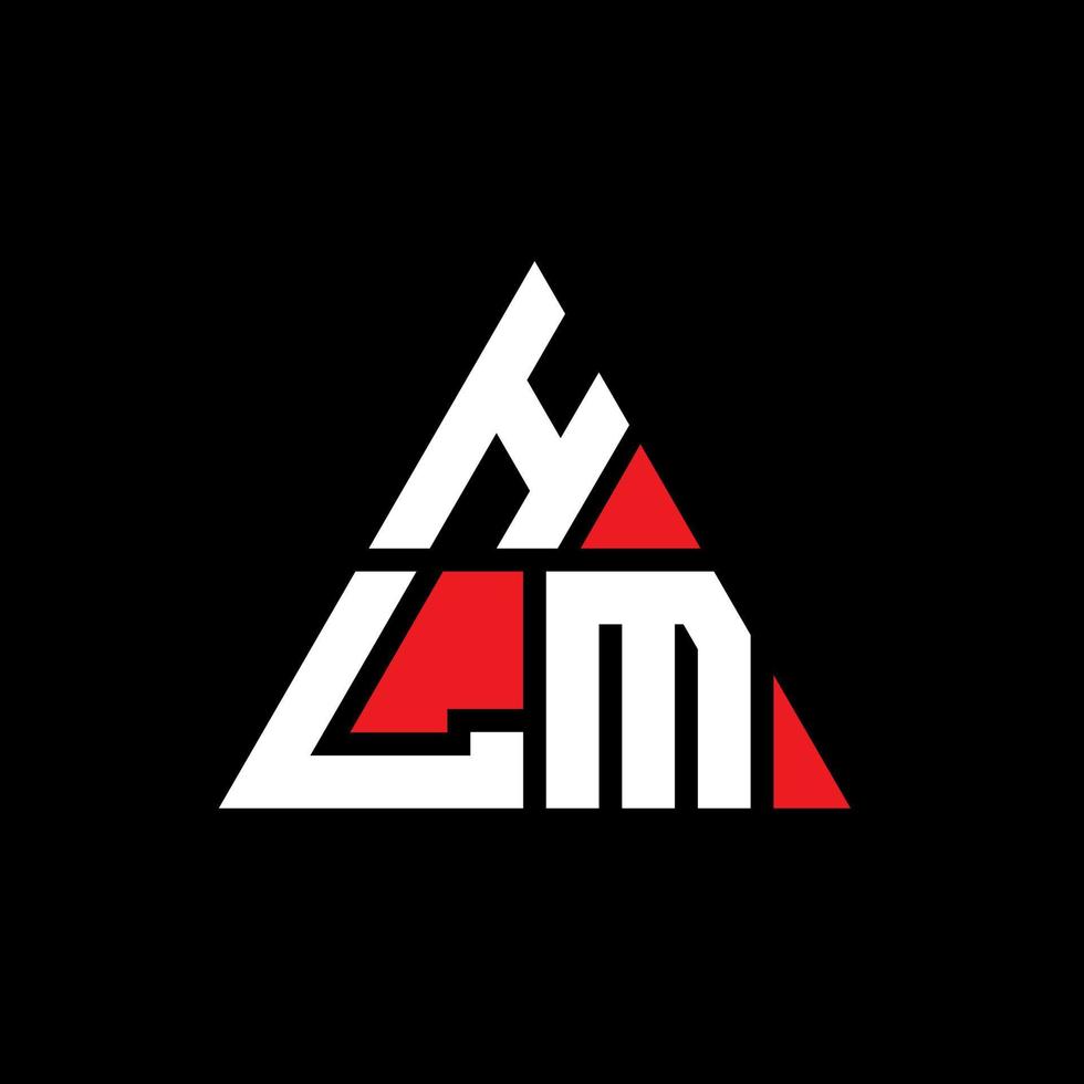 HLM triangle letter logo design with triangle shape. HLM triangle logo design monogram. HLM triangle vector logo template with red color. HLM triangular logo Simple, Elegant, and Luxurious Logo.