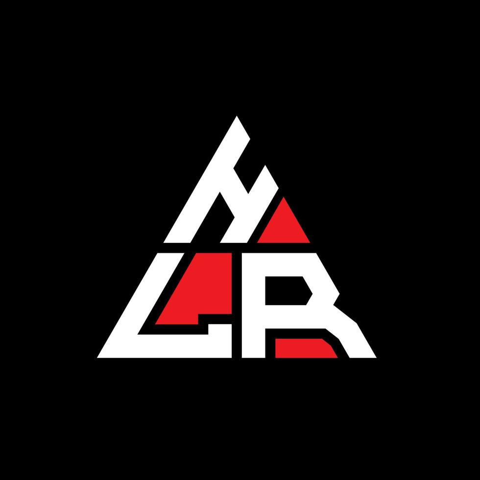 HLR triangle letter logo design with triangle shape. HLR triangle logo design monogram. HLR triangle vector logo template with red color. HLR triangular logo Simple, Elegant, and Luxurious Logo.