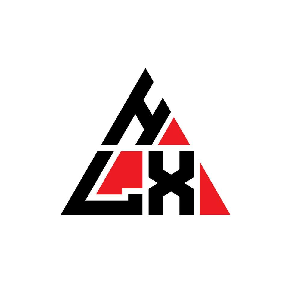 diseño de logotipo de letra de triángulo hlx con forma de triángulo. monograma de diseño de logotipo de triángulo hlx. plantilla de logotipo de vector de triángulo hlx con color rojo. logotipo triangular hlx logotipo simple, elegante y lujoso.