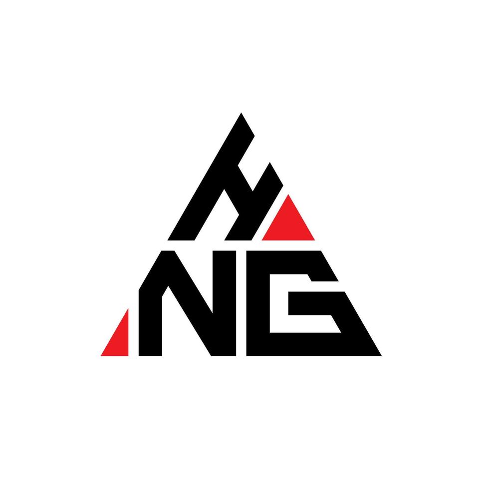 diseño de logotipo de letra triangular hg con forma de triángulo. monograma de diseño de logotipo de triángulo colgante. plantilla de logotipo de vector de triángulo colgante con color rojo. logo triangular colgante logo simple, elegante y lujoso.