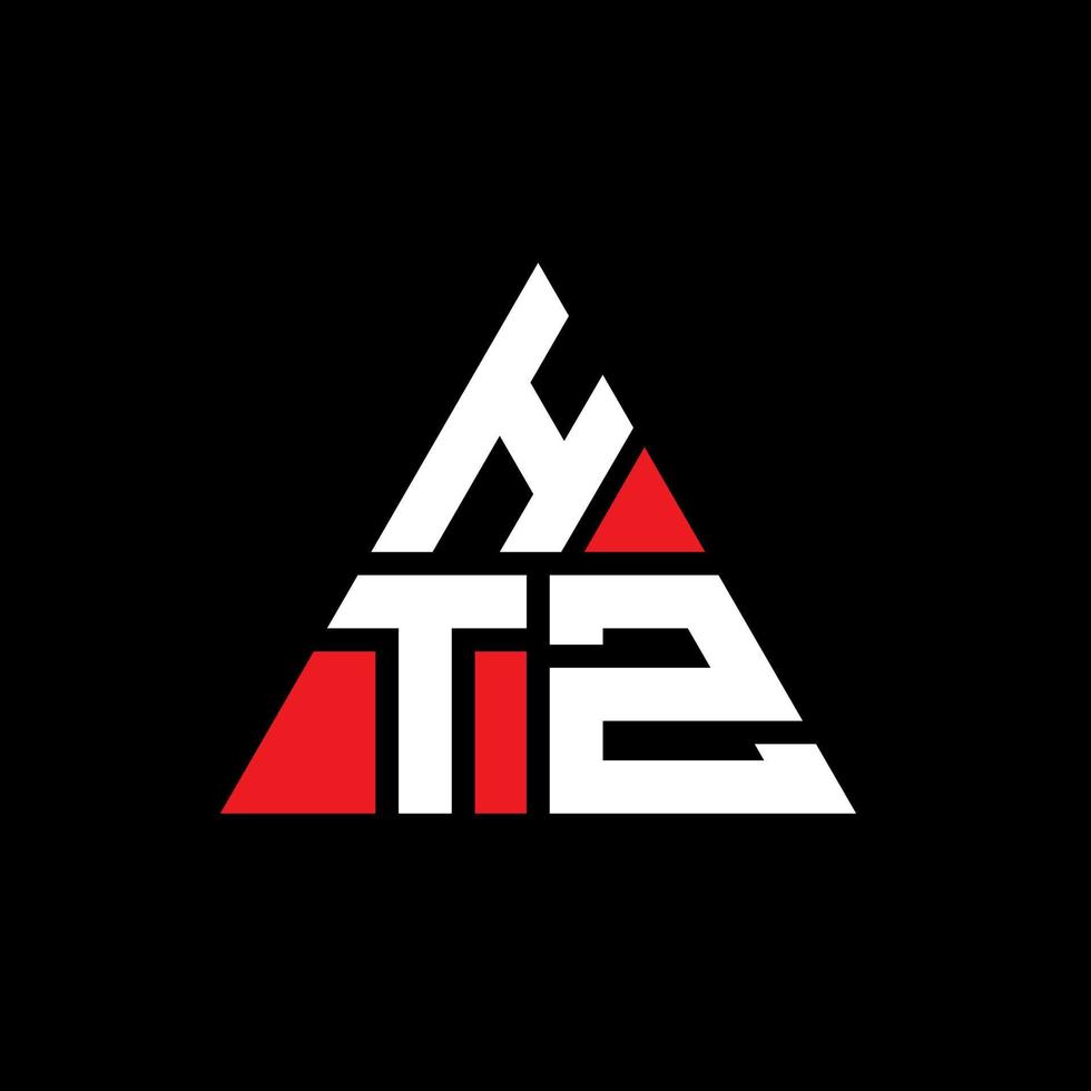 diseño de logotipo de letra triangular htz con forma de triángulo. monograma de diseño de logotipo de triángulo htz. plantilla de logotipo de vector de triángulo htz con color rojo. logotipo triangular htz logotipo simple, elegante y lujoso.