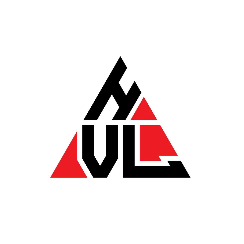 diseño de logotipo de letra de triángulo hvl con forma de triángulo. monograma de diseño de logotipo de triángulo hvl. plantilla de logotipo de vector de triángulo hvl con color rojo. logotipo triangular hvl logotipo simple, elegante y lujoso.