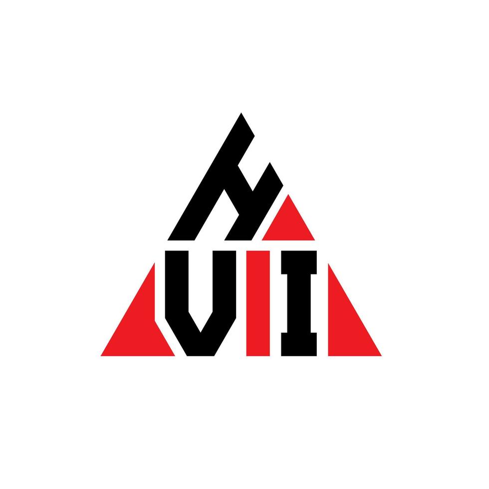 HVI triangle letter logo design with triangle shape. HVI triangle logo design monogram. HVI triangle vector logo template with red color. HVI triangular logo Simple, Elegant, and Luxurious Logo.