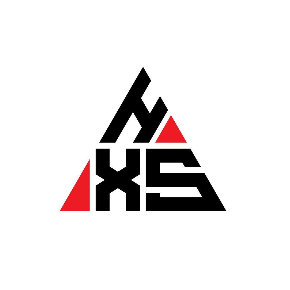 diseño de logotipo de letra triangular hxs con forma de triángulo. monograma de diseño del logotipo del triángulo hxs. plantilla de logotipo de vector de triángulo hxs con color rojo. logotipo triangular hxs logotipo simple, elegante y lujoso.