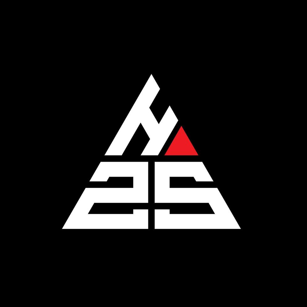 diseño de logotipo de letra triangular hzs con forma de triángulo. monograma de diseño de logotipo de triángulo hzs. plantilla de logotipo de vector de triángulo hzs con color rojo. logotipo triangular hzs logotipo simple, elegante y lujoso.