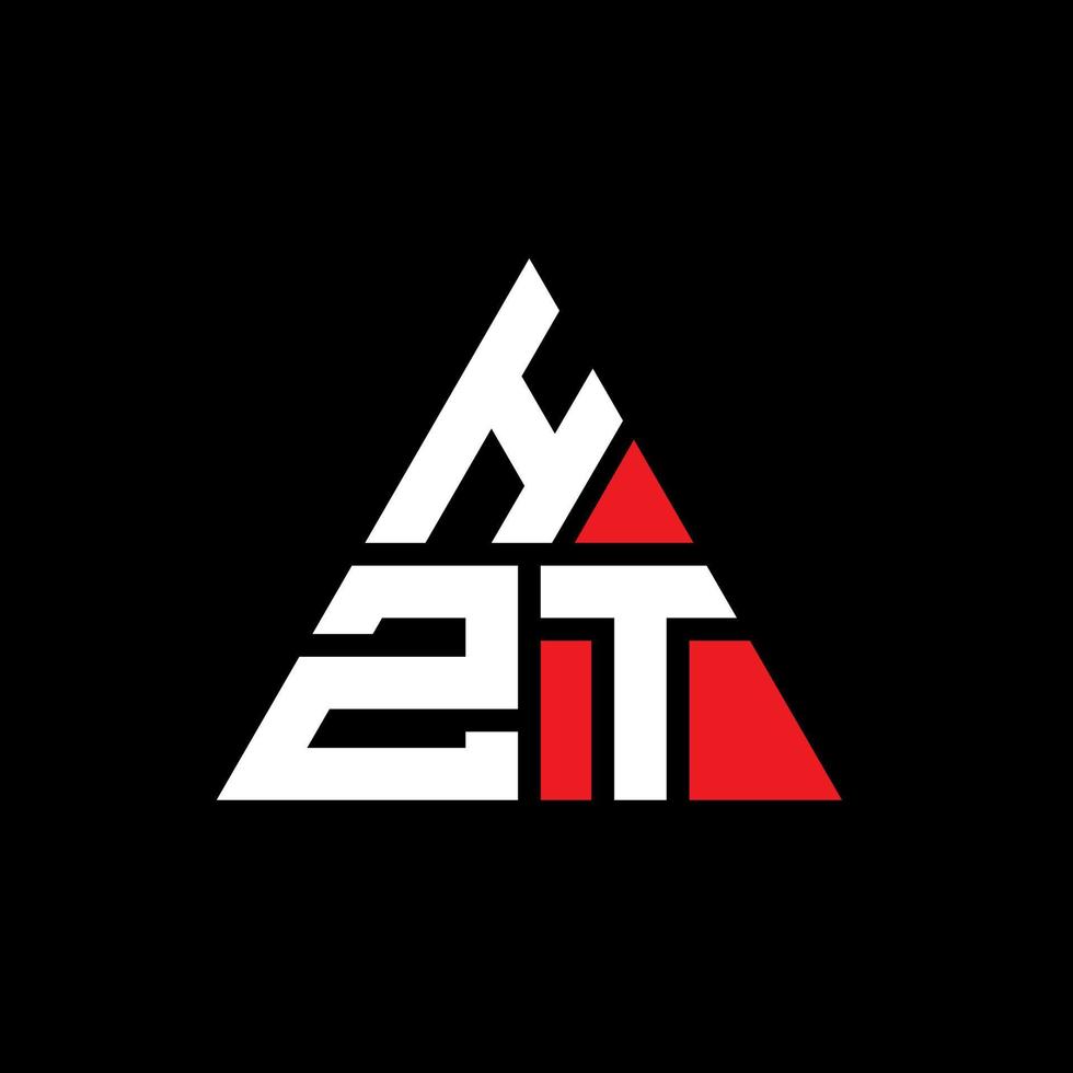 Diseño de logotipo de letra triangular hzt con forma de triángulo. monograma de diseño de logotipo de triángulo hzt. plantilla de logotipo de vector de triángulo hzt con color rojo. logotipo triangular hzt logotipo simple, elegante y lujoso.