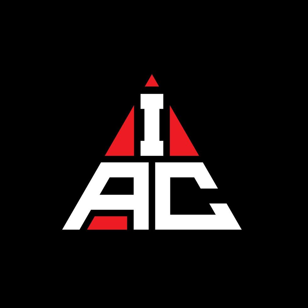 IAC triangle letter logo design with triangle shape. IAC triangle logo design monogram. IAC triangle vector logo template with red color. IAC triangular logo Simple, Elegant, and Luxurious Logo.