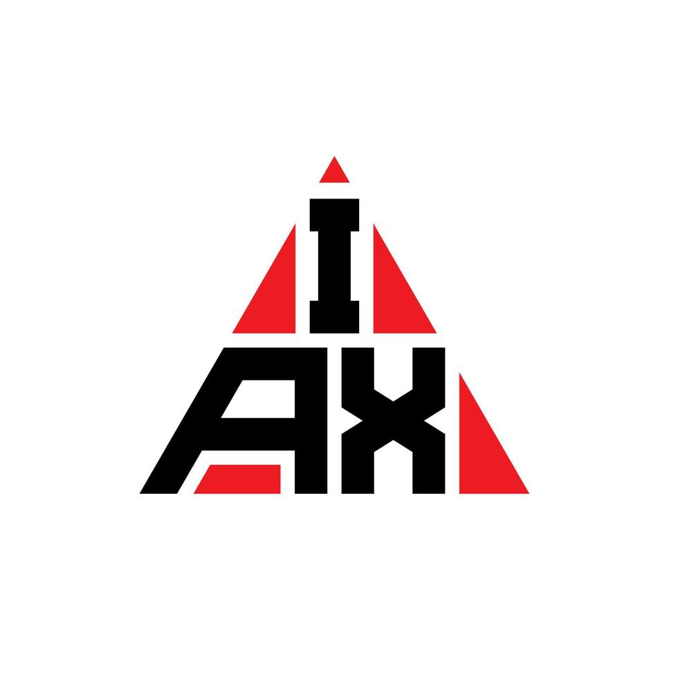 Diseño de logotipo de letra triangular iax con forma de triángulo. monograma de diseño del logotipo del triángulo iax. plantilla de logotipo de vector de triángulo iax con color rojo. logotipo triangular iax logotipo simple, elegante y lujoso.