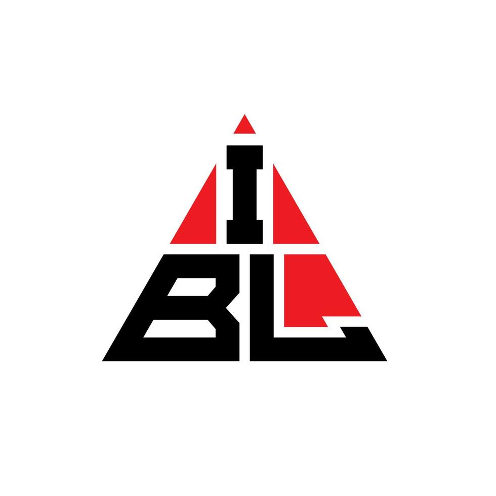 Diseño de logotipo de letra triangular ibl con forma de triángulo. monograma de diseño del logotipo del triángulo ibl. plantilla de logotipo de vector de triángulo ibl con color rojo. logotipo triangular ibl logotipo simple, elegante y lujoso.
