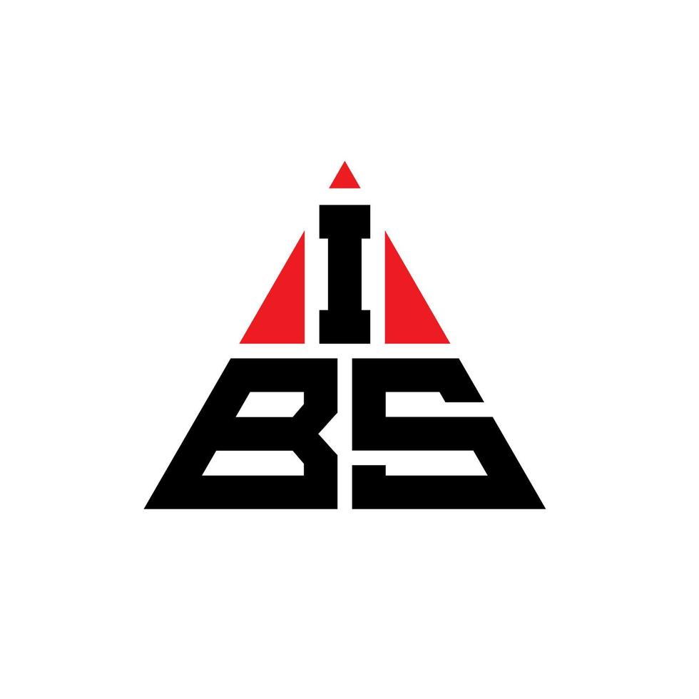 diseño de logotipo de letra triangular ibs con forma de triángulo. monograma de diseño del logotipo del triángulo ibs. plantilla de logotipo de vector de triángulo ibs con color rojo. logotipo triangular ibs logotipo simple, elegante y lujoso.