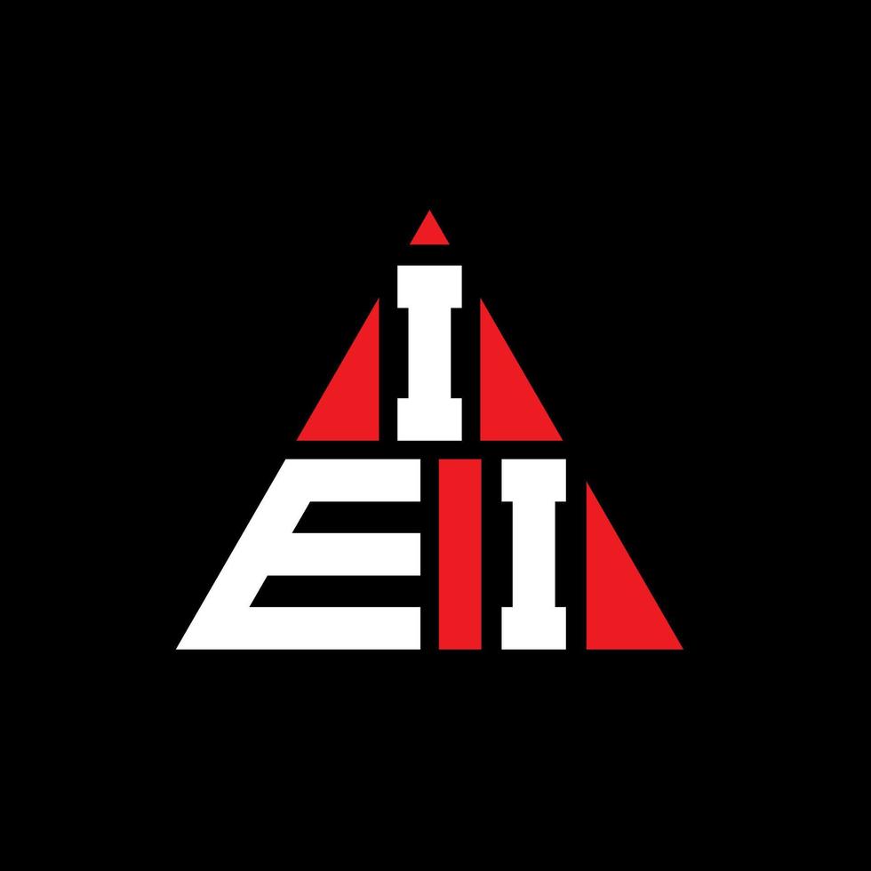 iei diseño de logotipo de letra triangular con forma de triángulo. monograma de diseño del logotipo del triángulo iei. plantilla de logotipo de vector de triángulo iei con color rojo. iei logo triangular logo simple, elegante y lujoso.