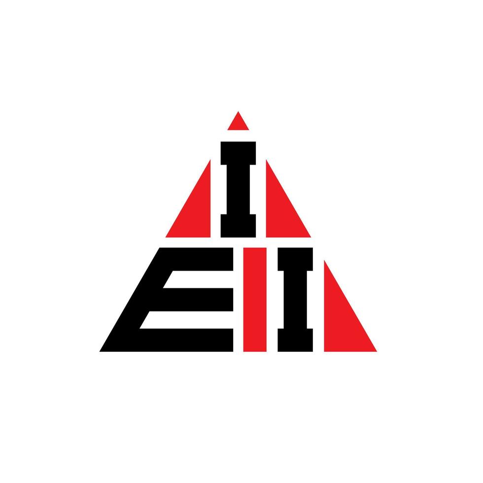 iei diseño de logotipo de letra triangular con forma de triángulo. monograma de diseño del logotipo del triángulo iei. plantilla de logotipo de vector de triángulo iei con color rojo. iei logo triangular logo simple, elegante y lujoso.