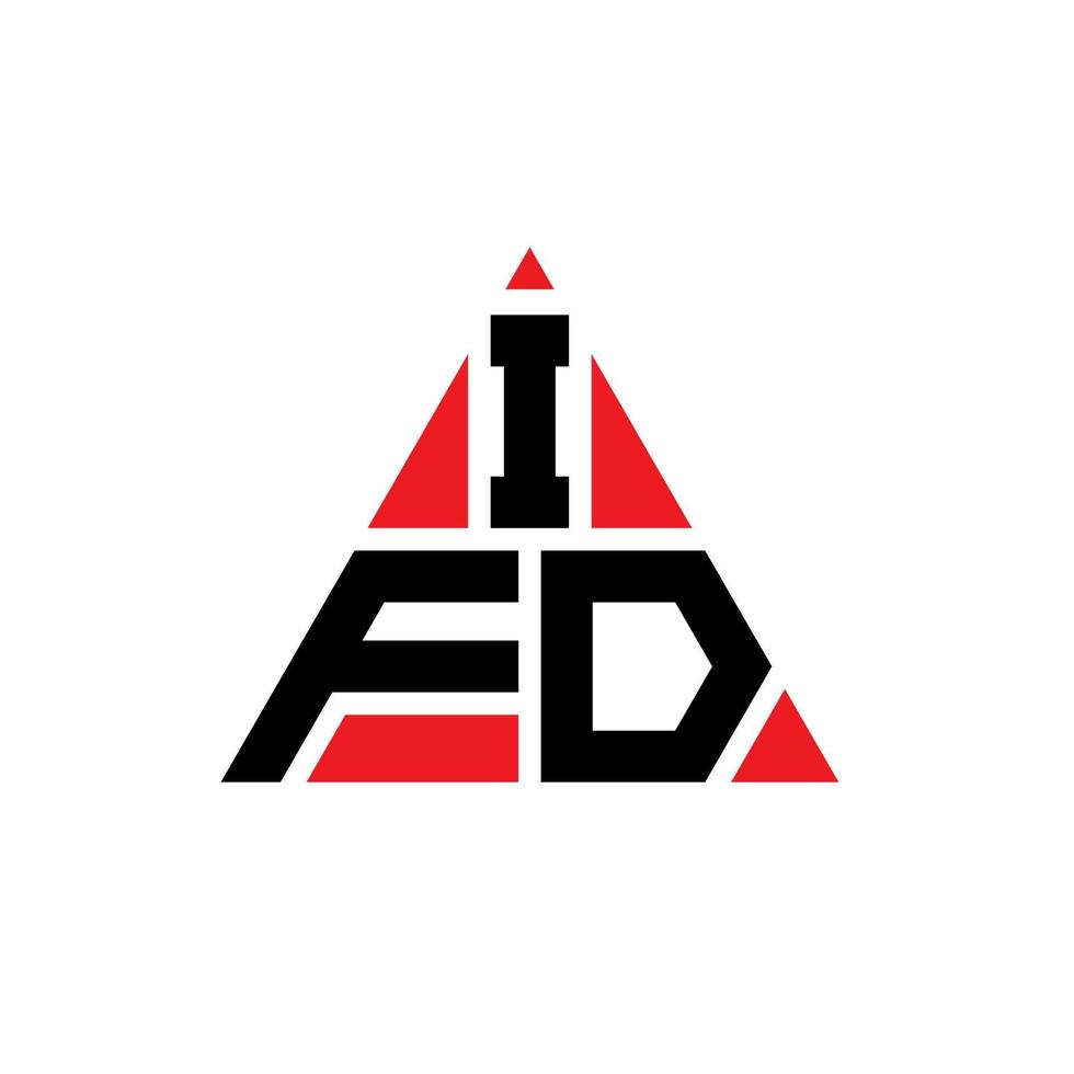 diseño de logotipo de letra de triángulo ifd con forma de triángulo. monograma de diseño de logotipo de triángulo ifd. plantilla de logotipo de vector de triángulo ifd con color rojo. logotipo triangular de ifd logotipo simple, elegante y lujoso.