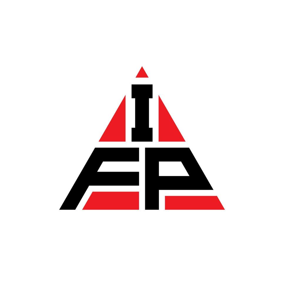 IFP triangle letter logo design with triangle shape. IFP triangle logo design monogram. IFP triangle vector logo template with red color. IFP triangular logo Simple, Elegant, and Luxurious Logo.