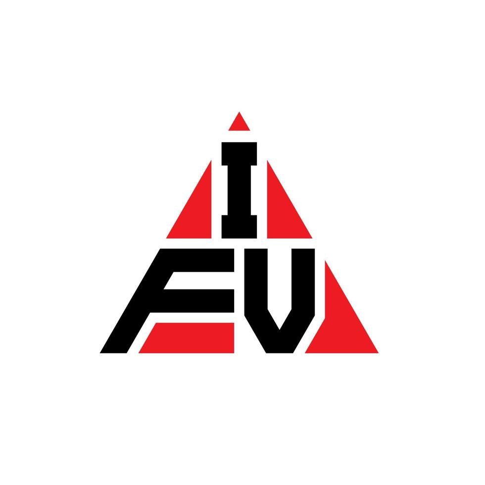 Diseño de logotipo de letra de triángulo ifv con forma de triángulo. Monograma de diseño de logotipo de triángulo ifv. plantilla de logotipo de vector de triángulo ifv con color rojo. logotipo triangular ifv logotipo simple, elegante y lujoso.