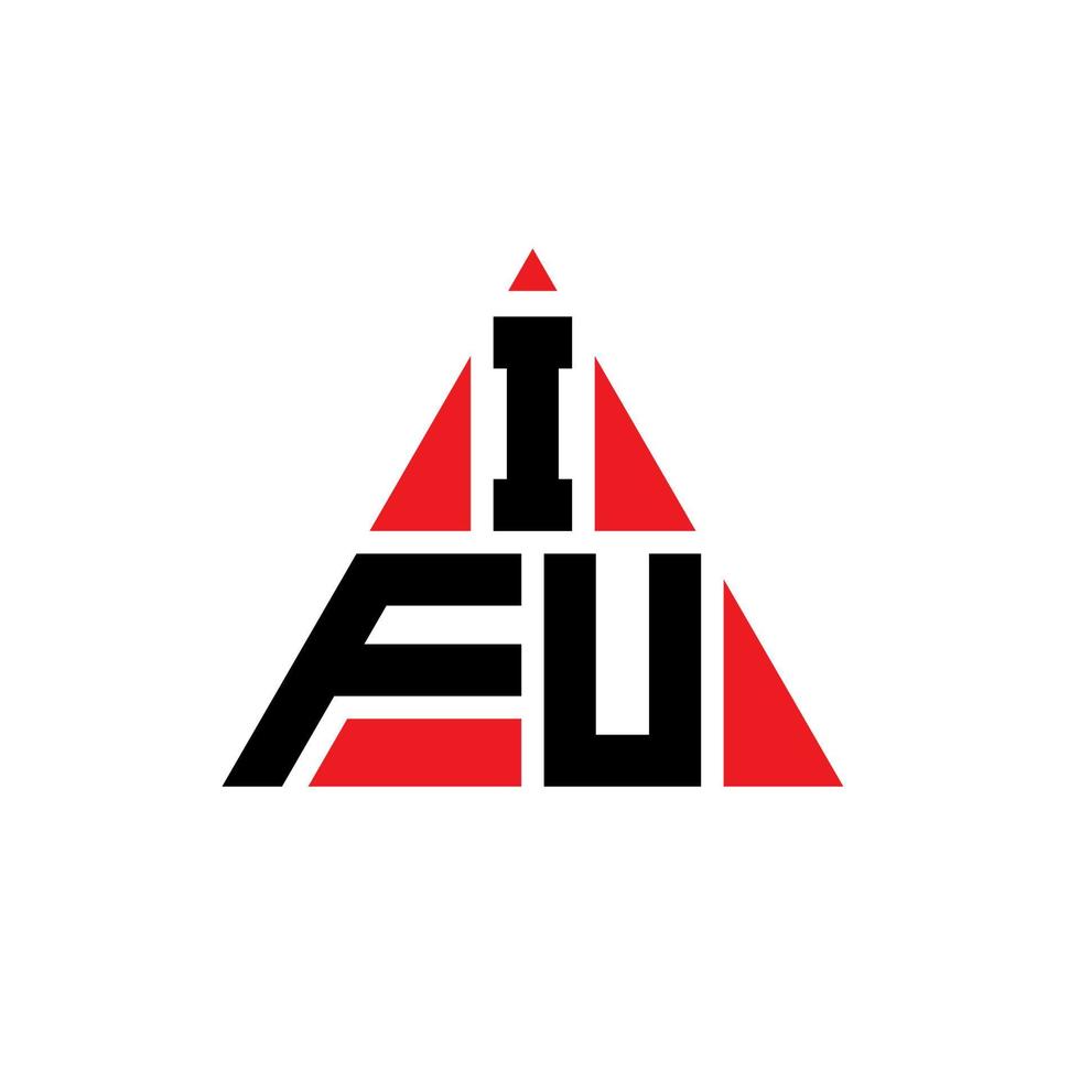 diseño del logotipo de la letra del triángulo ifu con forma de triángulo. monograma de diseño del logotipo del triángulo ifu. plantilla de logotipo de vector de triángulo ifu con color rojo. logotipo triangular ifu logotipo simple, elegante y lujoso.