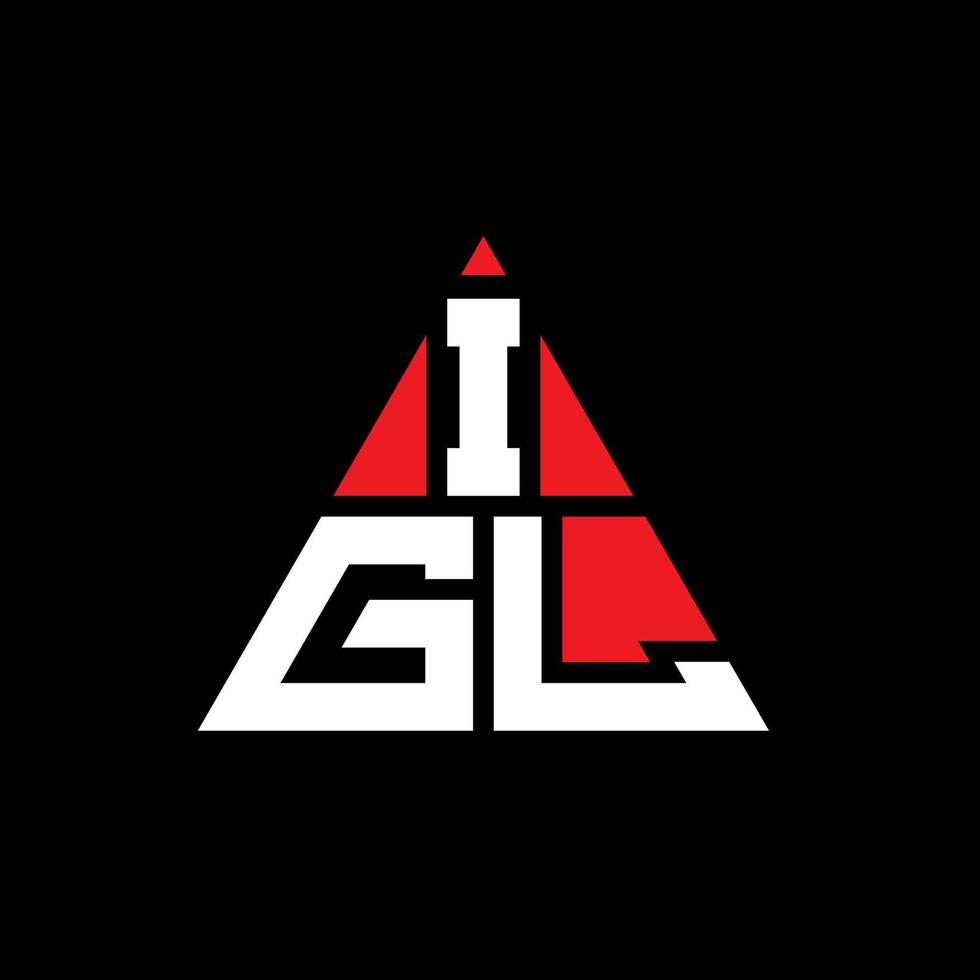 IGL triangle letter logo design with triangle shape. IGL triangle logo design monogram. IGL triangle vector logo template with red color. IGL triangular logo Simple, Elegant, and Luxurious Logo.