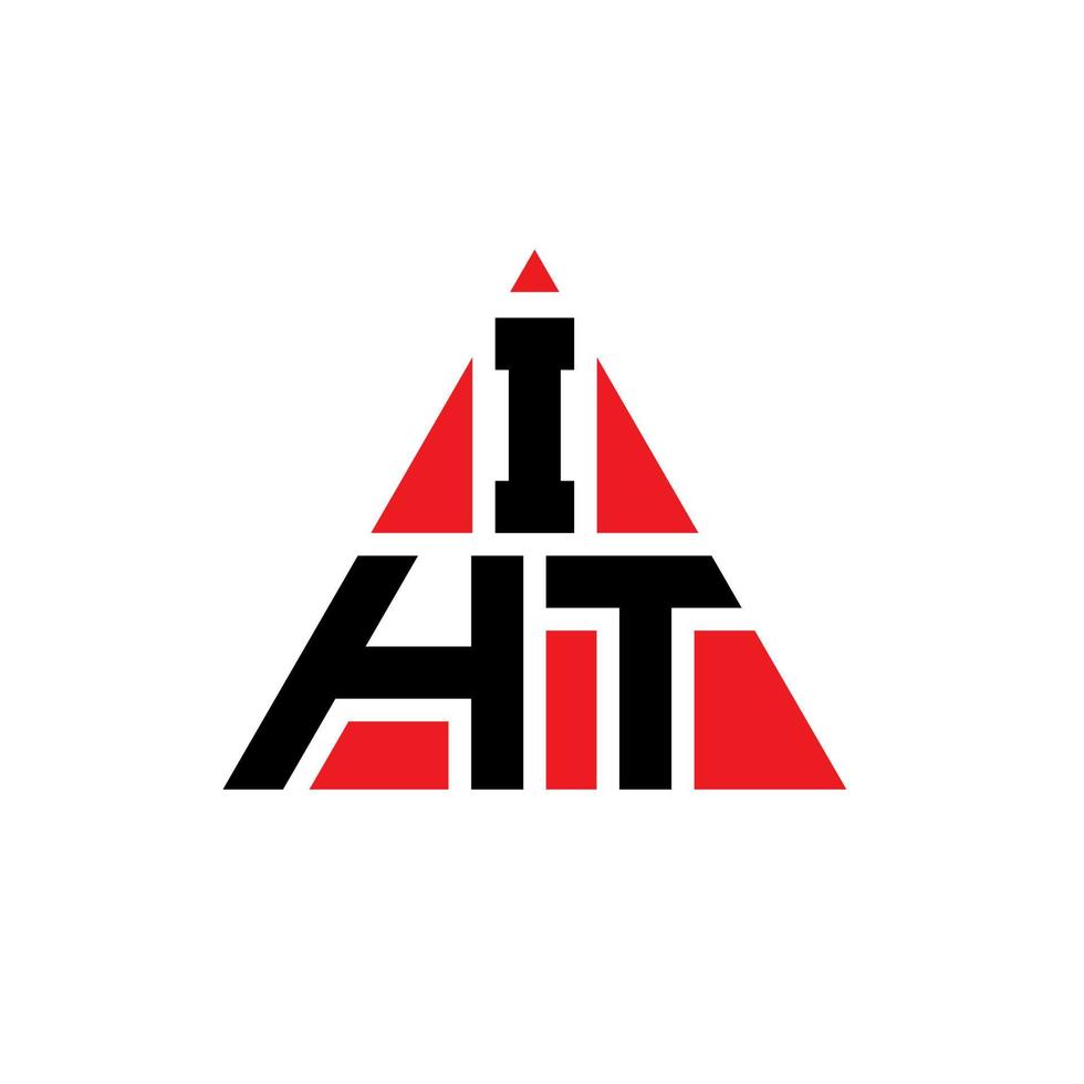 Diseño de logotipo de letra triangular iht con forma de triángulo. monograma de diseño de logotipo de triángulo iht. Plantilla de logotipo de vector de triángulo iht con color rojo. logotipo triangular iht logotipo simple, elegante y lujoso.