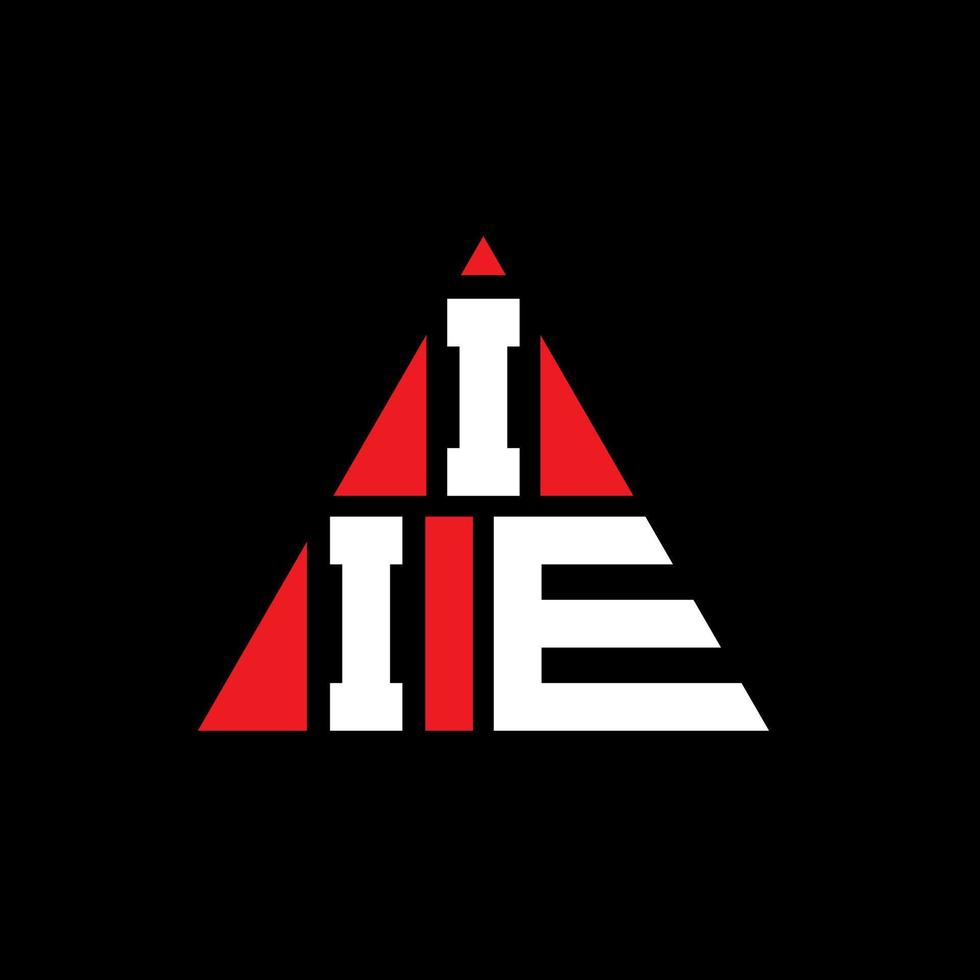 IIE triangle letter logo design with triangle shape. IIE triangle logo design monogram. IIE triangle vector logo template with red color. IIE triangular logo Simple, Elegant, and Luxurious Logo.