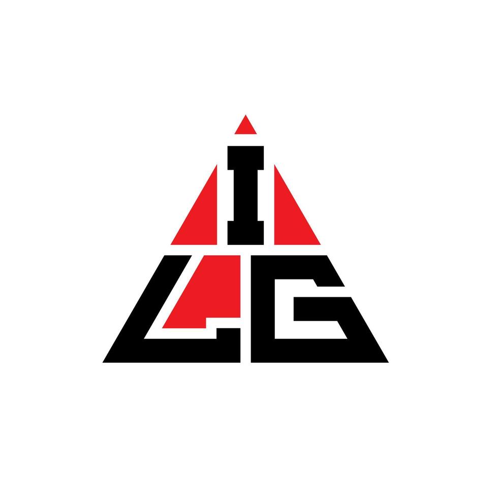 diseño de logotipo de letra de triángulo ilg con forma de triángulo. monograma de diseño de logotipo de triángulo ilg. plantilla de logotipo de vector de triángulo ilg con color rojo. logotipo triangular ilg logotipo simple, elegante y lujoso.
