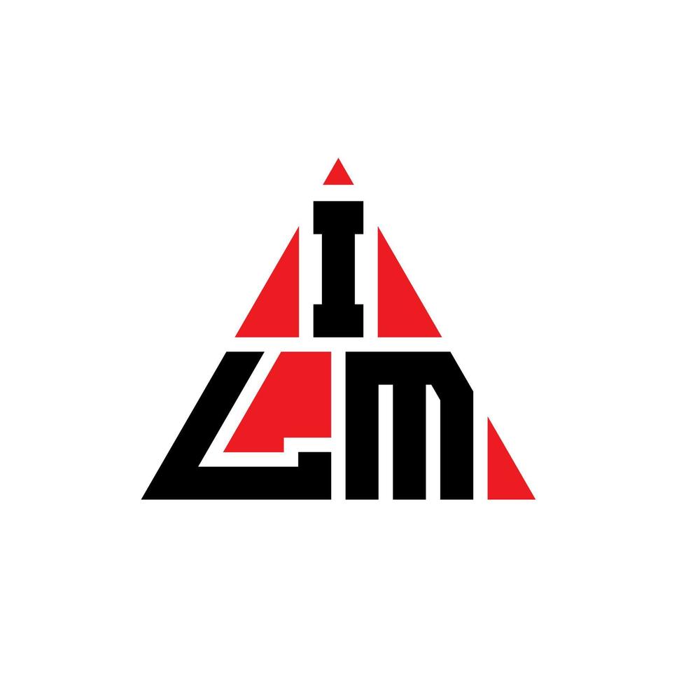 diseño de logotipo de letra de triángulo de ilm con forma de triángulo. monograma de diseño de logotipo de triángulo de película. plantilla de logotipo de vector de triángulo de película con color rojo. logo triangular de ilm logo simple, elegante y lujoso.