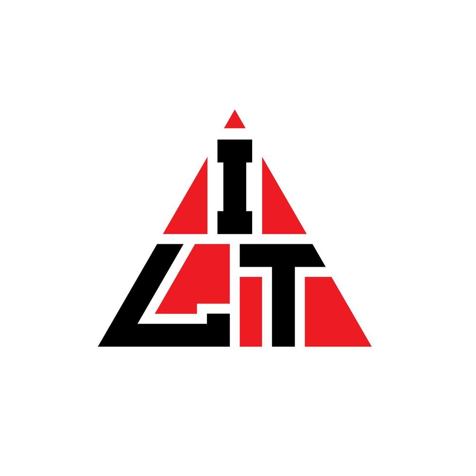 diseño de logotipo de letra triangular ilt con forma de triángulo. monograma de diseño de logotipo de triángulo ilt. plantilla de logotipo de vector de triángulo ilt con color rojo. logotipo triangular ilt logotipo simple, elegante y lujoso.