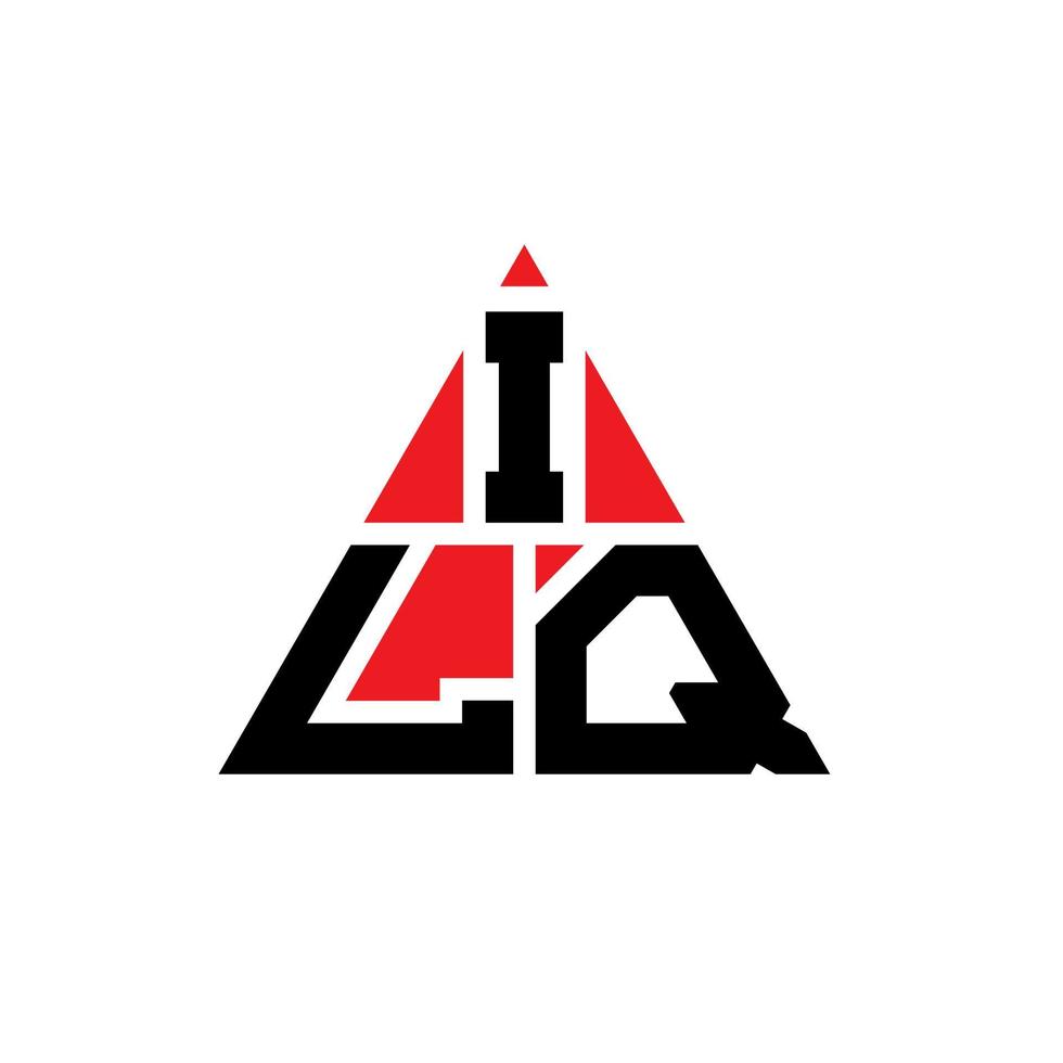 diseño de logotipo de letra triangular ilq con forma de triángulo. monograma de diseño de logotipo de triángulo ilq. plantilla de logotipo de vector de triángulo ilq con color rojo. logotipo triangular ilq logotipo simple, elegante y lujoso.