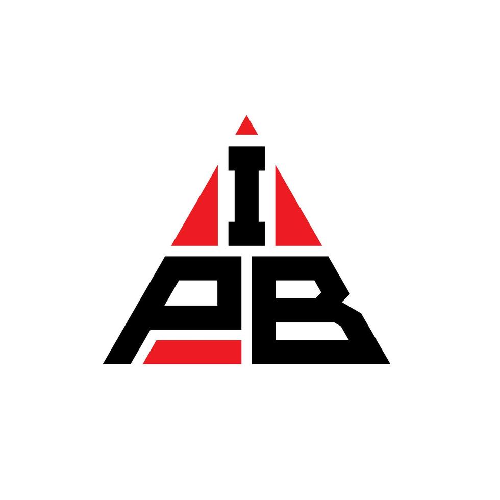 IPB triangle letter logo design with triangle shape. IPB triangle logo design monogram. IPB triangle vector logo template with red color. IPB triangular logo Simple, Elegant, and Luxurious Logo.