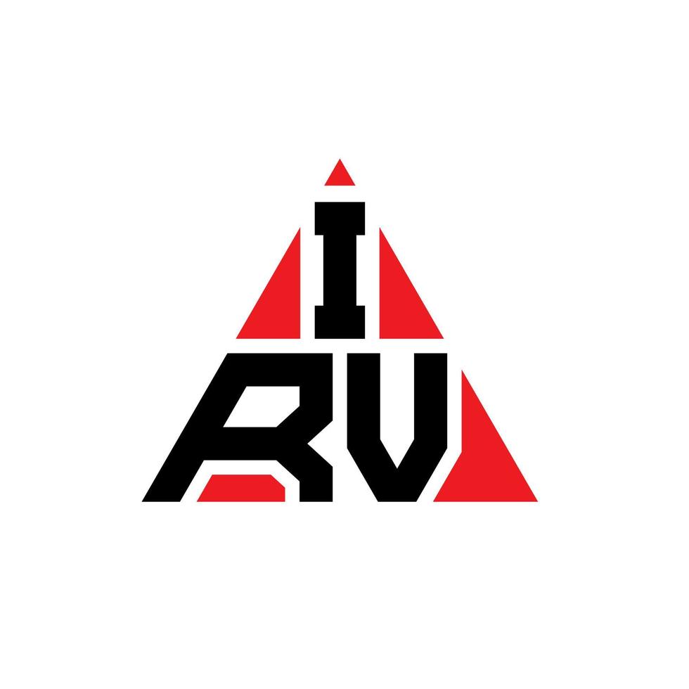 diseño de logotipo de letra de triángulo irv con forma de triángulo. monograma de diseño del logotipo del triángulo irv. plantilla de logotipo de vector de triángulo irv con color rojo. logotipo triangular irv logotipo simple, elegante y lujoso.