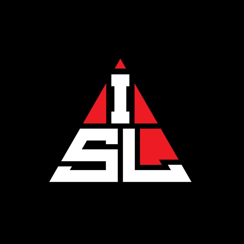 isl diseño de logotipo de letra triangular con forma de triángulo. monograma de diseño del logotipo del triángulo isl. plantilla de logotipo de vector de triángulo isl con color rojo. isl logo triangular logo simple, elegante y lujoso.