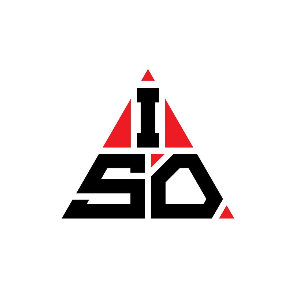 ISO triangle letter logo design with triangle shape. ISO triangle logo design monogram. ISO triangle vector logo template with red color. ISO triangular logo Simple, Elegant, and Luxurious Logo.