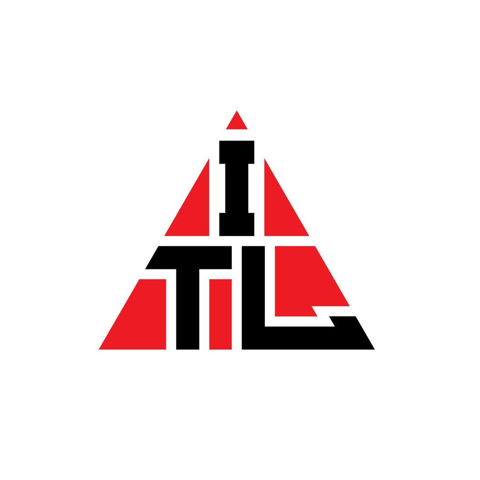 ITL triangle letter logo design with triangle shape. ITL triangle logo design monogram. ITL triangle vector logo template with red color. ITL triangular logo Simple, Elegant, and Luxurious Logo.