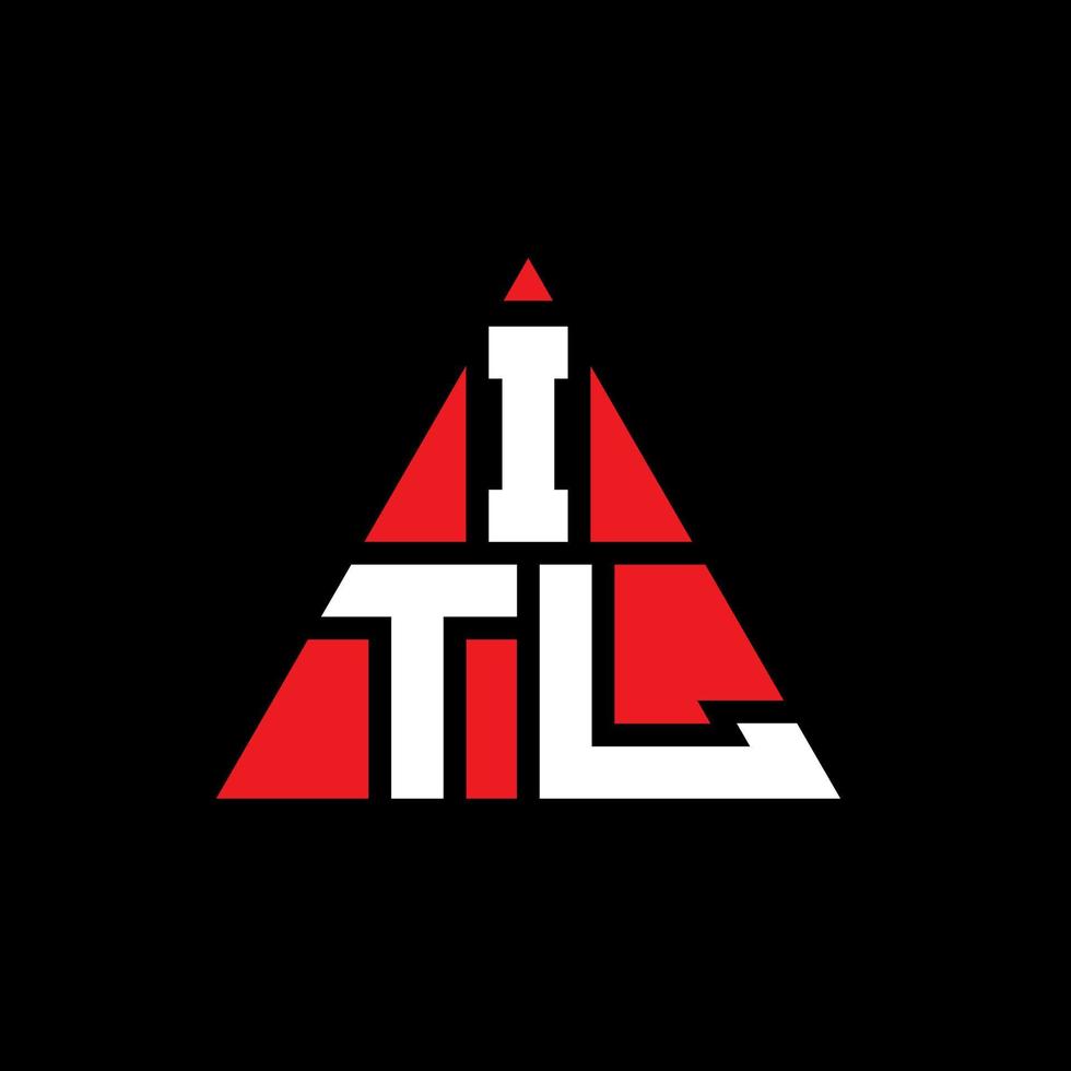 diseño de logotipo de letra de triángulo itl con forma de triángulo. monograma de diseño de logotipo de triángulo itl. plantilla de logotipo de vector de triángulo itl con color rojo. logotipo triangular itl logotipo simple, elegante y lujoso.