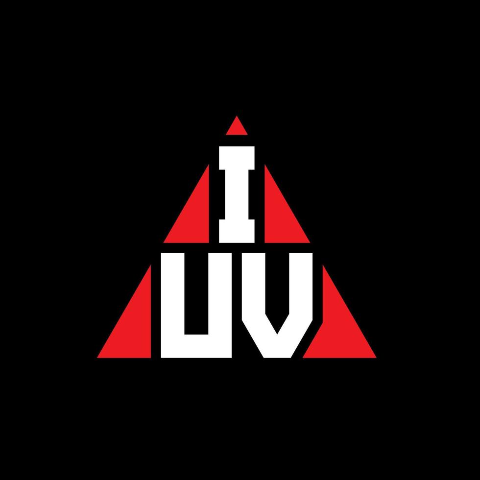 IUV triangle letter logo design with triangle shape. IUV triangle logo