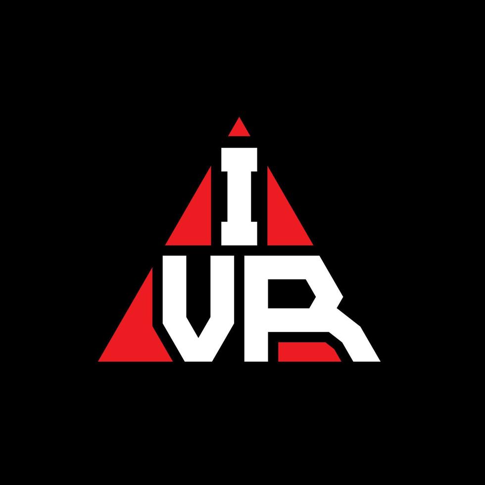 diseño de logotipo de letra triangular ivr con forma de triángulo. monograma de diseño del logotipo del triángulo ivr. plantilla de logotipo de vector de triángulo ivr con color rojo. logotipo triangular ivr logotipo simple, elegante y lujoso.