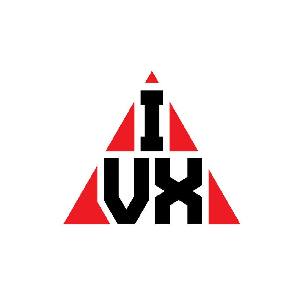 Diseño de logotipo de letra triangular ivx con forma de triángulo. monograma de diseño de logotipo de triángulo ivx. Plantilla de logotipo de vector de triángulo ivx con color rojo. logotipo triangular ivx logotipo simple, elegante y lujoso.